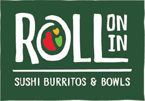roll on in sushi logo