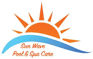 sun wave pool and spa care logo