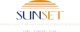 sunset funeral home and memory gardens logo
