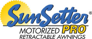 sunsetter motorized pro retractable awnings logo