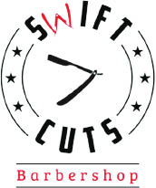 swift cuts barbershop logo