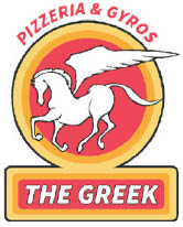 the greek pizzeria logo
