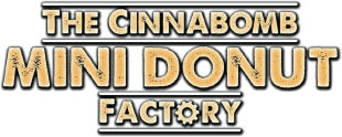 the cinnabomb mini donut factory logo