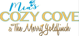 the merry goldfinch & mia's cozy cove logo