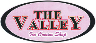 the valley ice cream shop logo