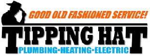 tipping hat plumbing, heating, a/c, & hvac logo
