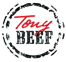 tony beef burger restaurant logo
