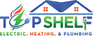 top shelf electric, heating & plumbing logo