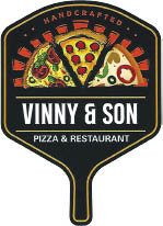 vinny & son pizza and restaurant logo