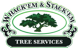 whackem & stackem- land clearing logo