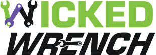 wicked wrench repair shop logo