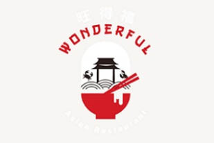 wonderful asian restaurant logo