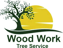 wood work tree service logo