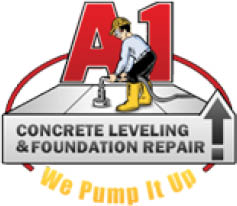 a 1 concrete leveling logo