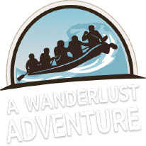 a wanderlust adventure logo