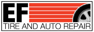 ef tire and auto repair logo