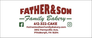 father & son bakery/pizza logo