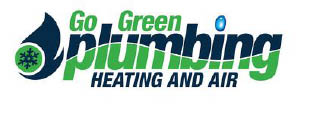 go green plumbing, heating & air logo
