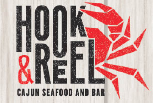 hook & reel cajun seafood logo