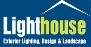 lighthouse exterior lighting, design & landscape logo