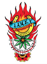 lucky horseshoe tattoo logo