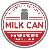 milk can hamburgers & frozen custard logo