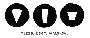 pizza, beer, whiskey logo