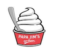 papa jim's soft serve ice cream logo