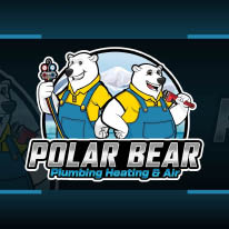 polar bear plumbing heating & air logo