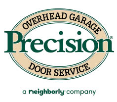 precision overhead garage door service logo