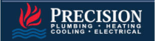 precision plumbing, heating, cooling and electrica logo