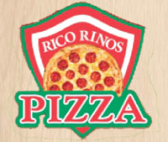 rico rino's pizza logo