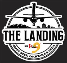 the landing w/ pizza 9 logo