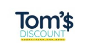 tom's discount store logo
