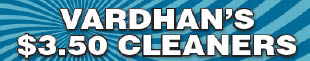 vardhan's $3.50 dry cleaners logo
