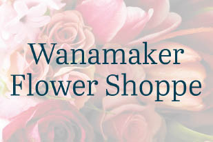 wanamaker flower shoppe logo